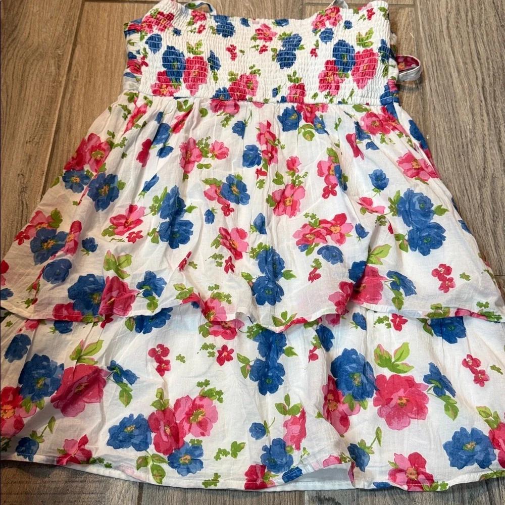 Abercrombie Kids Floral Tiered Dress White, Pink, Blue Dress Spring Summer 13/14